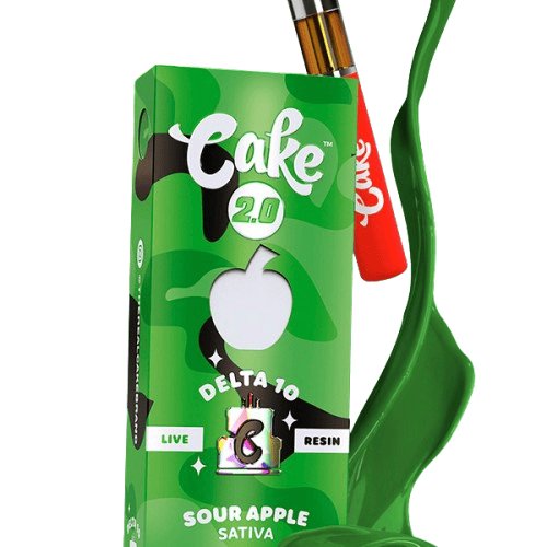 Sour Apple - Cake Delta 10 Live Resin Disposable Vape 2G - Cake - DC LLC