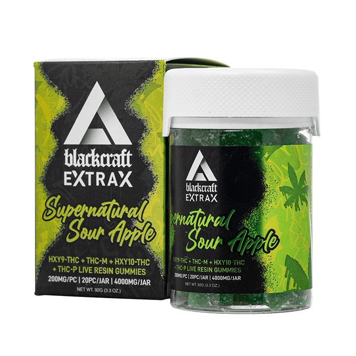Sour Apple - Delta Extrax Blackcraft Gummies 4000MG - Delta Extrax - DC LLC