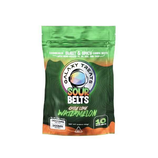Chile Lime Watermelon - Galaxy Treats Sour Belts Gummies 3000MG - Galaxy Treats - DC LLC
