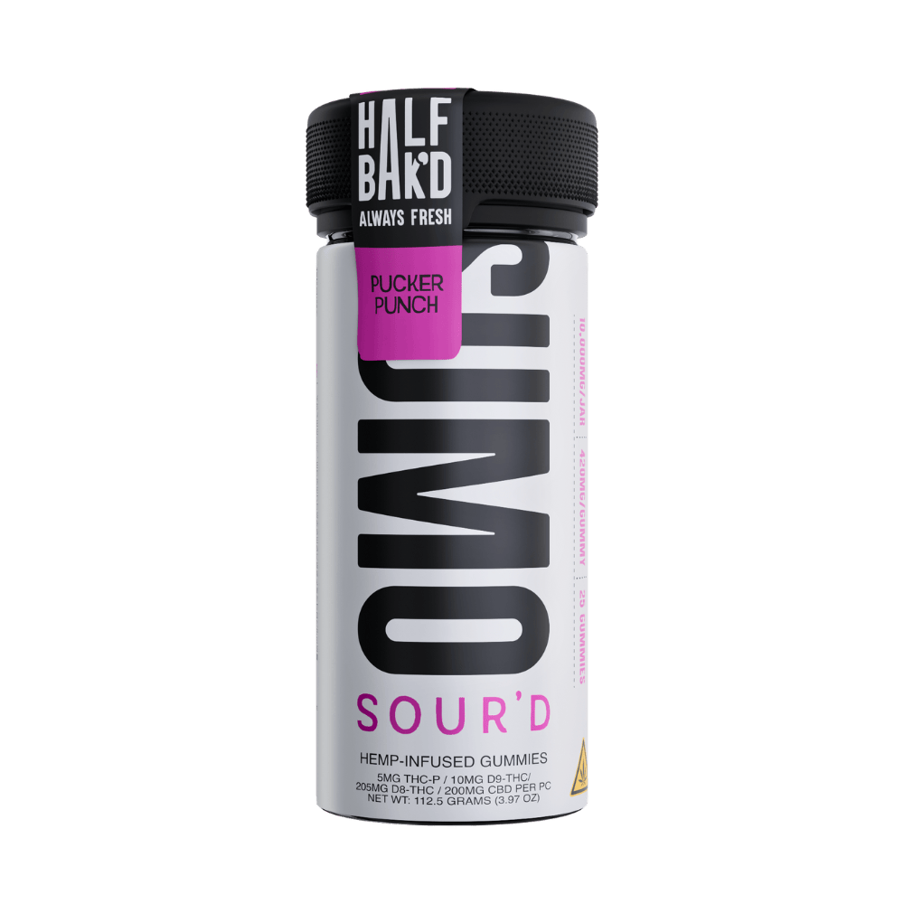 Pucker Peach - Half Bak'd Sour'D Sumo Gummies - Half Bak'd - DC LLC