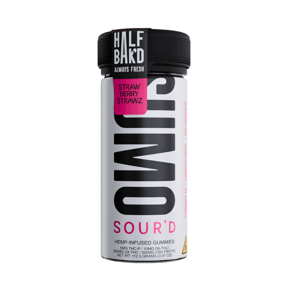 Strawberry Strawz - Half Bak'd Sour'D Sumo Gummies - Half Bak'd - DC LLC