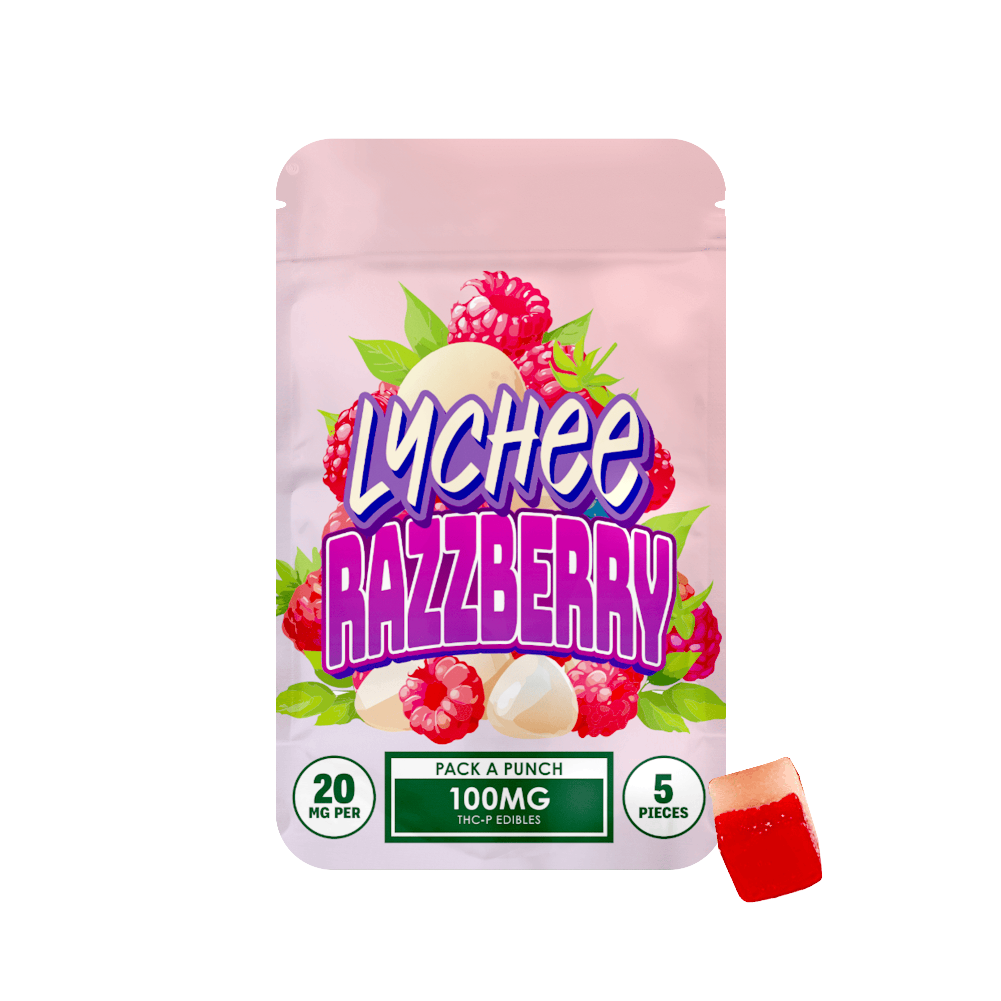 Lychee Razzberry - Hidden Hills Punch THCP Gummies 100MG - Hidden Hills - DC LLC
