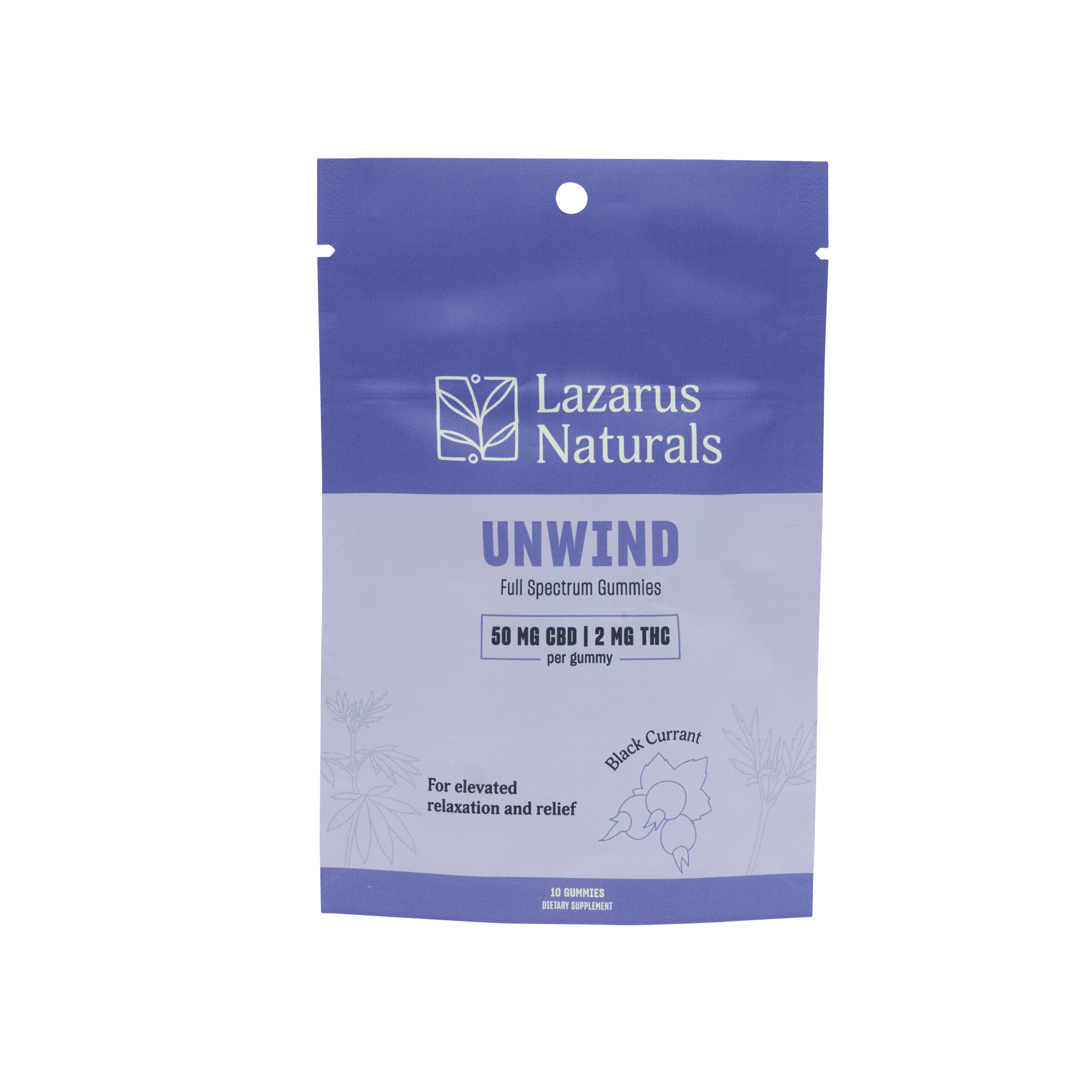 Unwind CBD THC Gummies 10CT - Lazarus Naturals - Lazarus Naturals - DC LLC