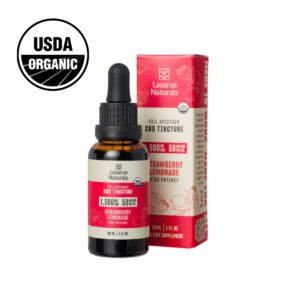 Full Spectrum Strawberry Lemonade CBD Tincture 1,500MG - Lazarus Naturals - Lazarus Naturals - DC LLC