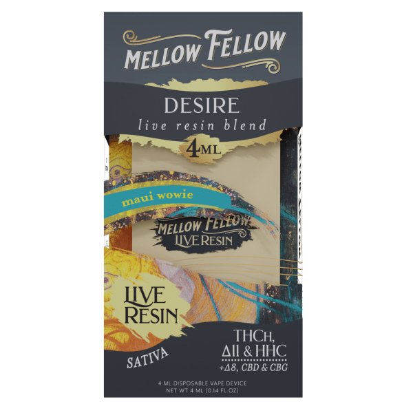 Maui Wowie - Mellow Fellow Desire Live Resin Disposable 4mL - Mellow Fellow - DC LLC