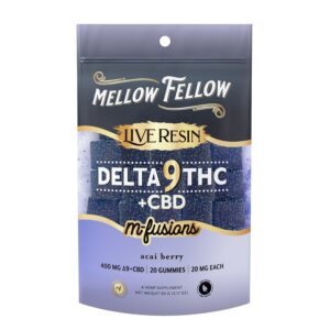 Acai Berry - Mellow Fellow Delta - 9 Live Resin Gummy 400MG - Mellow Fellow - DC LLC