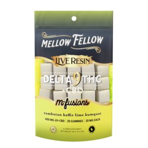 Rambutan Kaffir Lime Kumquat - Mellow Fellow Delta - 9 Live Resin Gummy 400MG - Mellow Fellow - DC LLC