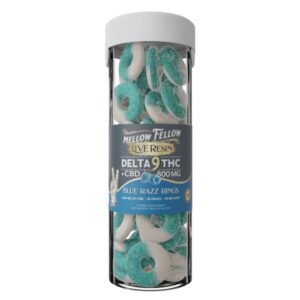 Blue Razz - Mellow Fellow Delta - 9 Gummy Rings 800MG - Mellow Fellow - DC LLC