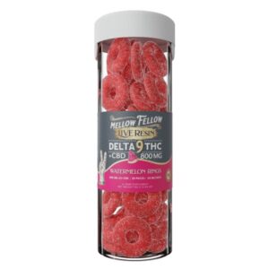 Watermelon - Mellow Fellow Delta - 9 Gummy Rings 800MG - Mellow Fellow - DC LLC