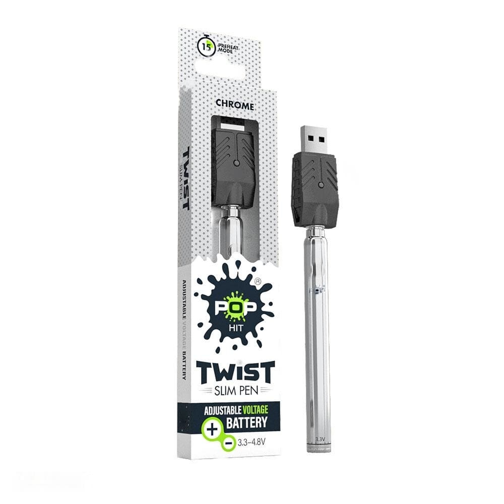 Pop Hit Twist Slim 510 Threaded Vaporizer Battery - Ooze - DC LLC