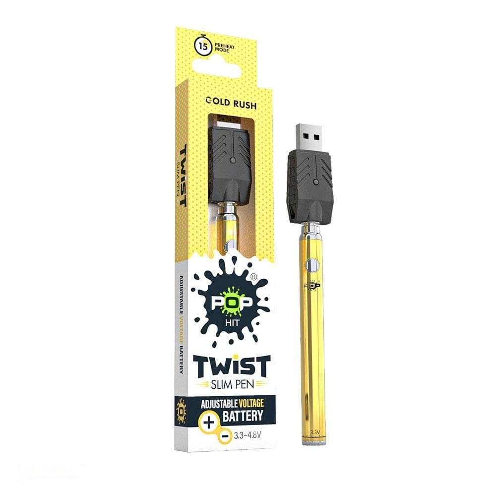 Pop Hit Twist Slim 510 Threaded Vaporizer Battery - Ooze - DC LLC