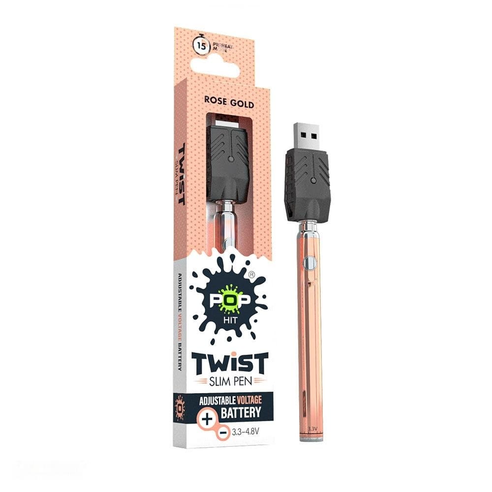 Pop Hit Twist Slim 510 Threaded Vaporizer Battery - Ooze - DC LLC