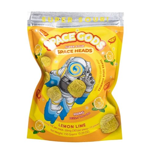 Lemon Lime - Space Gods Super Space Head gummies 900MG - Space Gods - DC LLC
