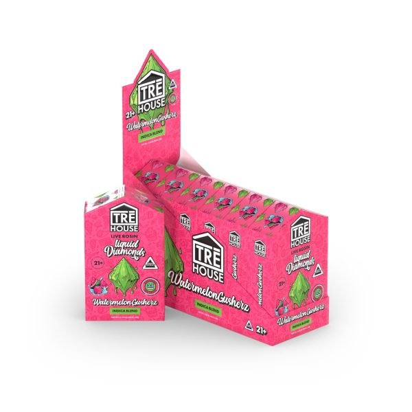 Watermelon Gusherz - TRE House Live Rosin Liquid Diamond Disposable 3.5G - TRE House - DC LLC