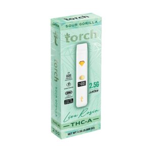 Sour Gorilla - Torch THC - A Live Rosin Disposable Vape 2.5G - Torch - DC LLC