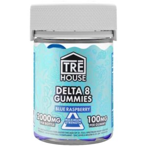Blue Raspberry - Tre House Delta - 8 Gummies 2000MG - TRE House - DC LLC