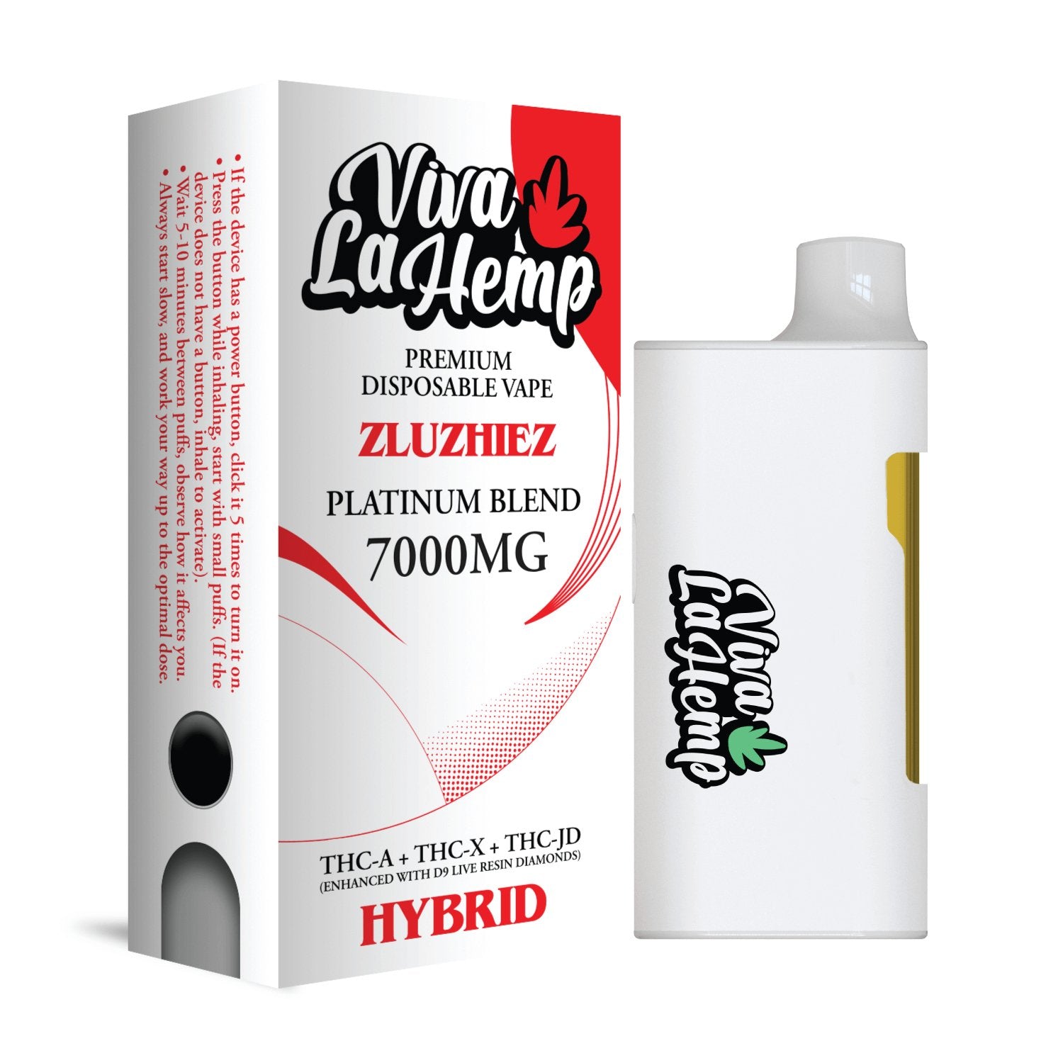 Zluzhiez - Viva La Hemp Platinum Blend Disposable 7G