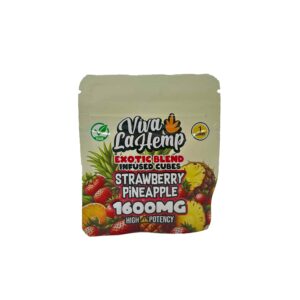 Strawberry Pineapple - Viva La Hemp Exotic Infused Cubes Gummy 1600MG - Viva La Hemp - DC LLC