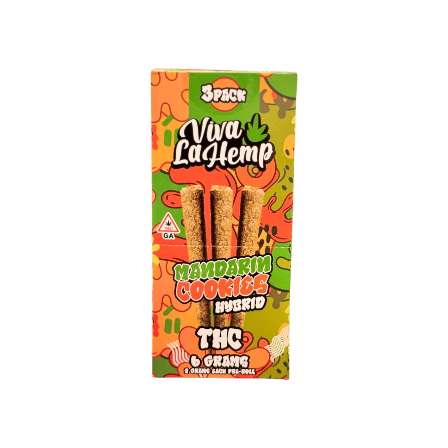 Mandarin Cookies - Viva La Hemp THC Pre - Rolls 3 Pack - Viva La Hemp - DC LLC