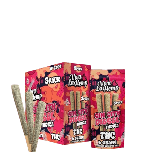 Sin City Diesel - Viva La Hemp THC Pre - Rolls 3 Pack - Viva La Hemp - DC LLC