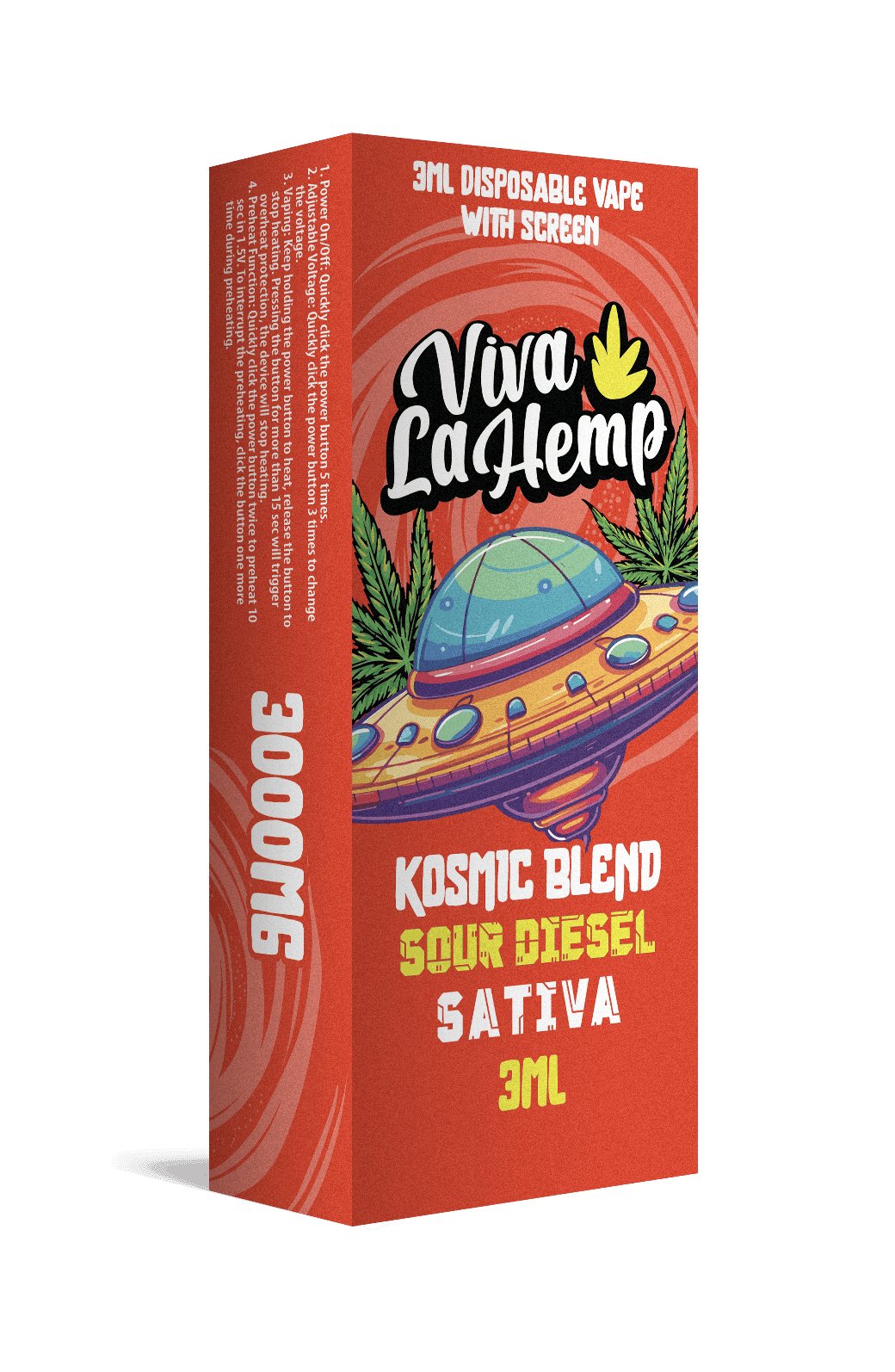 Sour Diesel - Viva La Hemp Kosmic Blend Disposable 3G - Viva La Hemp - DC LLC