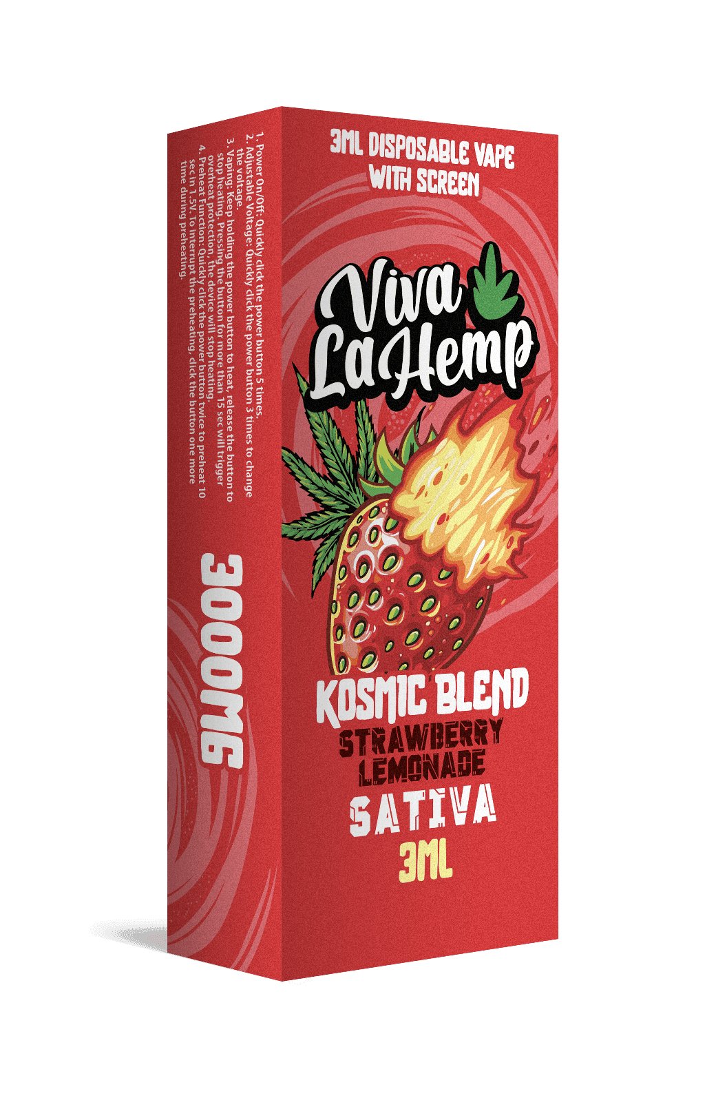 Strawberry Lemonade - Viva La Hemp Kosmic Blend Disposable 3G - Viva La Hemp - DC LLC