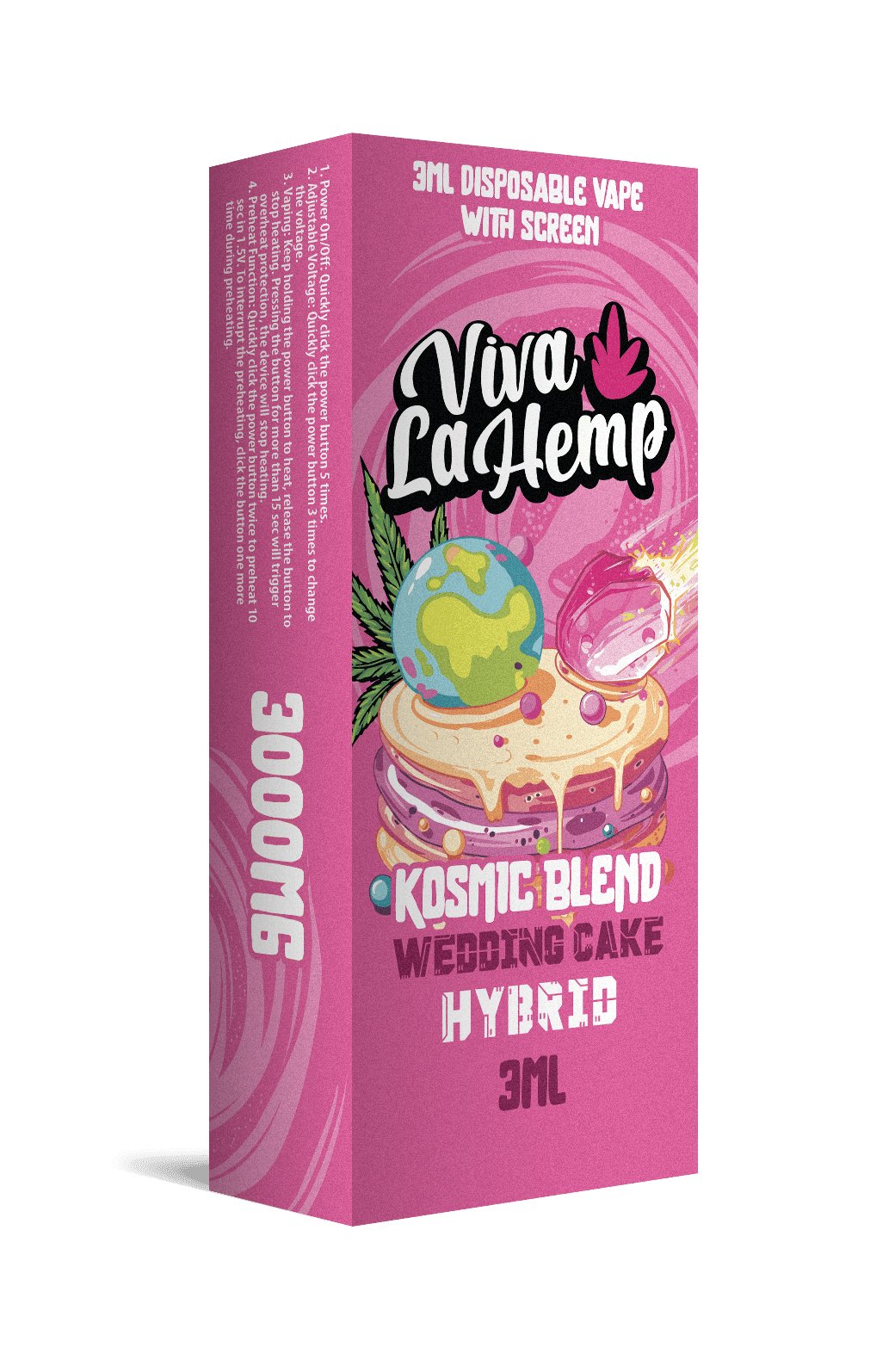 Wedding Cake - Viva La Hemp Kosmic Blend Disposable 3G - Viva La Hemp - DC LLC