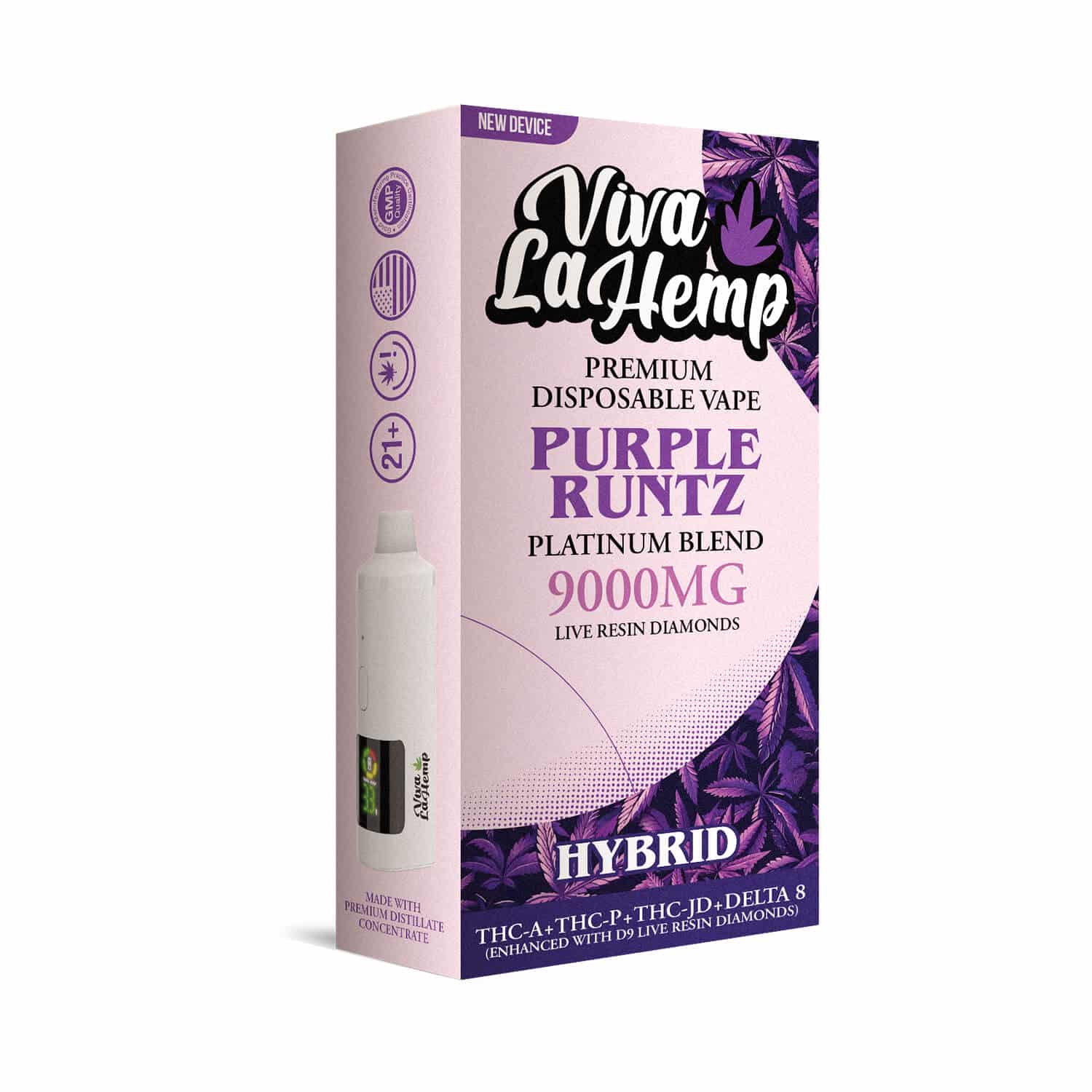 Purple Runtz - Viva La Hemp Platinum Blend Disposable 9G - Viva La Hemp - DC LLC