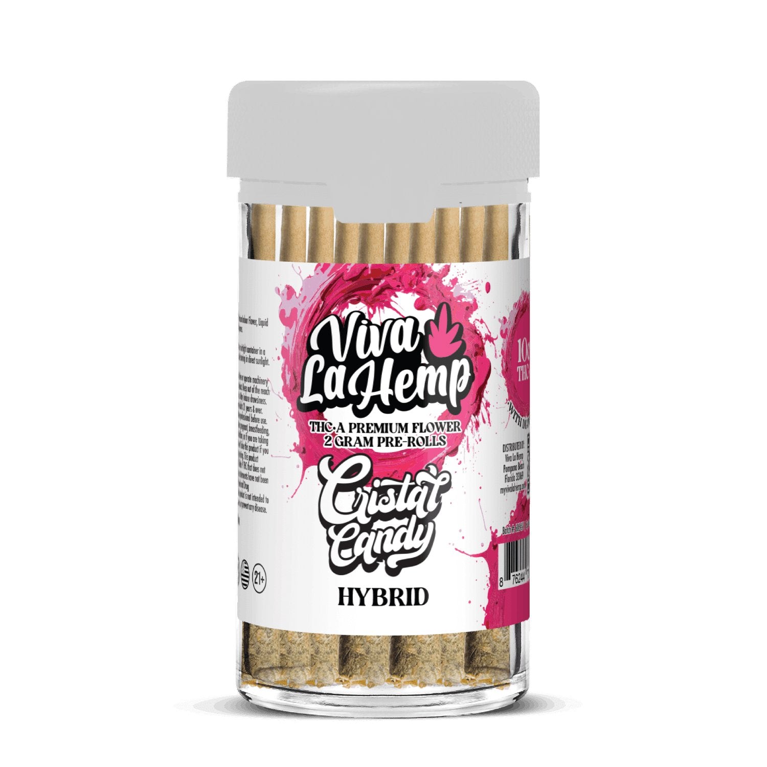 Cristal Candy - Viva La Hemp THCA Snow Cones Pre - Rolls 10CT - Viva La Hemp - DC LLC