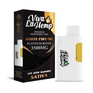 White Fire OG - Viva La Hemp Platinum Exotic Disposable 3.5G