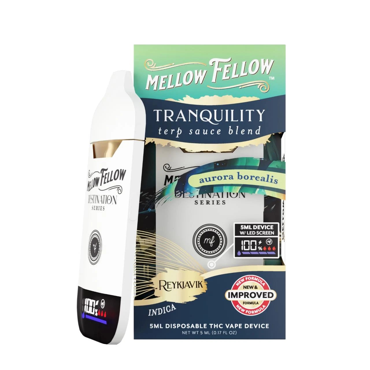 Aurora Borealis - Mellow Fellow Reykjavik Tranquility Terp Sauce Disposable 5G - Mellow Fellow - DC LLC