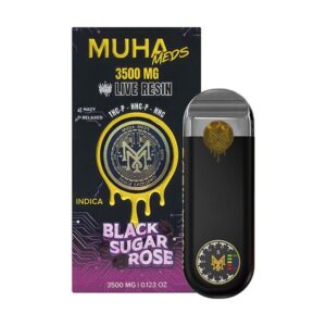 Black Sugar Rose - Muha Meds Gen 3 Live Resin Disposable 3.5G - Muha Meds - DC LLC