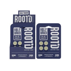 Blue Razz - Half Bak'd Root'd Kratom 800mg - Half Bak'd - DC LLC