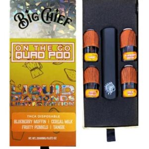 Blueberry Muffin Edition - Big Chief On The Go Quad Pod Disposable 2G - Big Chief - DC LLC