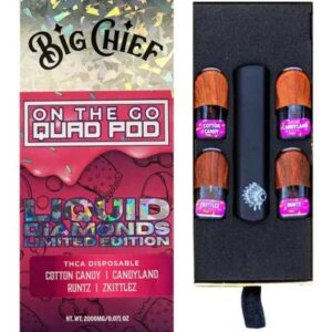 Cotton Candy Edition - Big Chief On The Go Quad Pod Disposable 2G - Big Chief - DC LLC