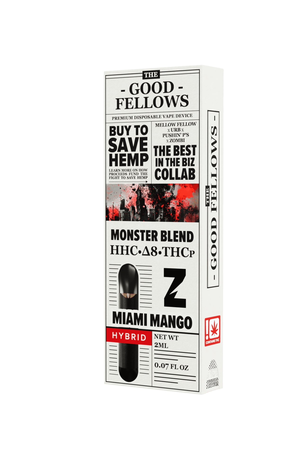 Miami Mango - The Good Fellows Monster Blend Disposable 2G - The Good Fellows - DC LLC