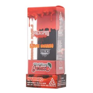 Black Cherry Gelato - Packspod Delta - 8 Live Resin Disposable Vape - Packswoods - DC LLC