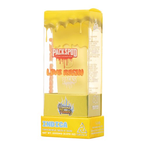 Banana Flambe - Packspod Delta - 8 Live Resin Disposable Vape - Packswoods - DC LLC